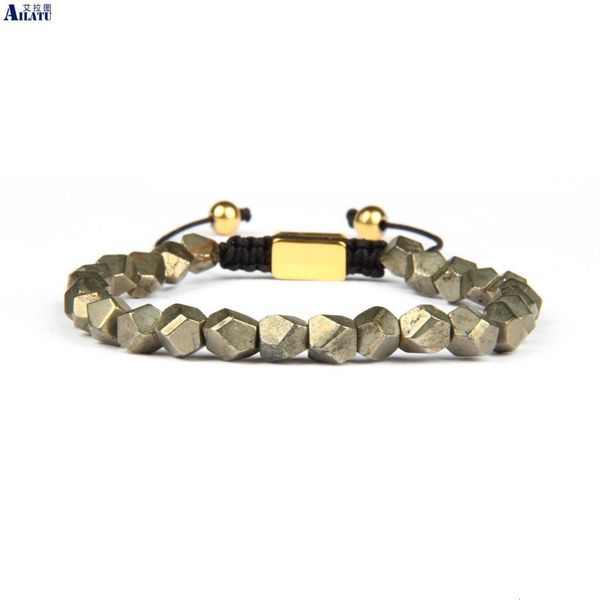 chain unique luxurious hand cut natural pyrite stone thread braided macrame bracelet healing energy men jewelry women bangle 230710, Black
chain unique luxurious hand cut natural pyrite stone thread braided macrame bracelet healing energy men jewelry women bangle 230710, Black