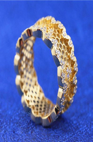 18ct gold plated shine honeycomb lace ring with cz stones fit charm jewelry engagement wedding lovers fashion ring5525633, Silver
18ct gold plated shine honeycomb lace ring with cz stones fit charm jewelry engagement wedding lovers fashion ring5525633, Silver