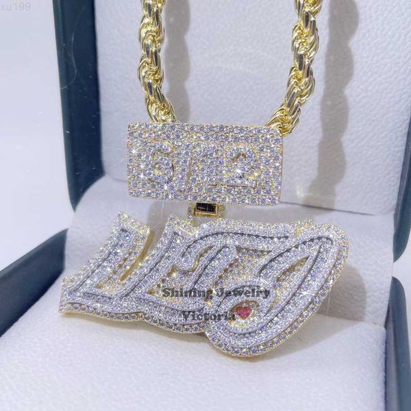 hip hop iced out 6mm rope chain yellow gold 2 tone moissanite diamond custom name pendant, Silver
hip hop iced out 6mm rope chain yellow gold 2 tone moissanite diamond custom name pendant, Silver