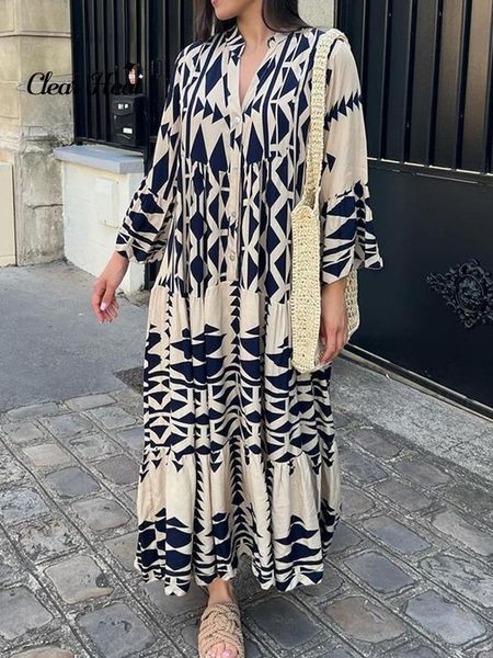 basic casual dresses elegant summer maxi dress women vintage geometric v neck boho beach long loose dresses casual streetwear female vestido, Black;gray
basic casual dresses elegant summer maxi dress women vintage geometric v neck boho beach long loose dresses casual streetwear female vestido, Black;gray