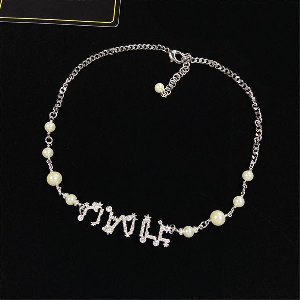 luxury brand designer double letter ccity heart pendant necklaces gold crystal pearl sweater necklace for women wedding party choker jewelr, Silver
luxury brand designer double letter ccity heart pendant necklaces gold crystal pearl sweater necklace for women wedding party choker jewelr, Silver