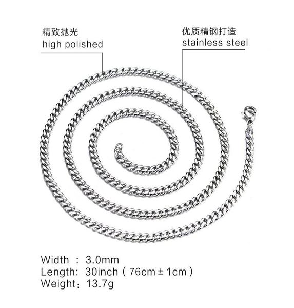 light luxury european and american fashion mens and womens cuban link chain titanium steel necklace fashion chain stainless steel 1969498, Black
light luxury european and american fashion mens and womens cuban link chain titanium steel necklace fashion chain stainless steel 1969498, Black