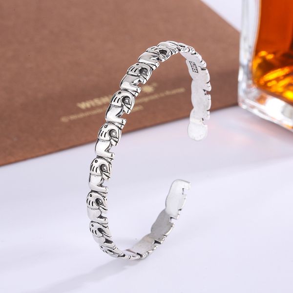 chain vintage thai silver lovely elephant bracelet womens simple fashion personality design trend used 230710, Black
chain vintage thai silver lovely elephant bracelet womens simple fashion personality design trend used 230710, Black