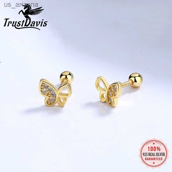 trustdavis real 925 sterling silver fashion sweet insect butterfly cz screw stud earrings for women wedding fine jewelry da2519 l230620, Golden;silver
trustdavis real 925 sterling silver fashion sweet insect butterfly cz screw stud earrings for women wedding fine jewelry da2519 l230620, Golden;silver