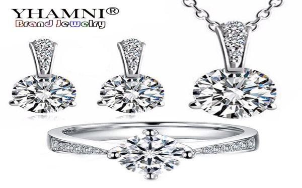 yhamni yhamni 925 sterling silver jewelry sets 6mm 1 ct cz diamant necklace earrings set bridal jewelry sets for women tzp0172310526, Slivery;golden
yhamni yhamni 925 sterling silver jewelry sets 6mm 1 ct cz diamant necklace earrings set bridal jewelry sets for women tzp0172310526, Slivery;golden