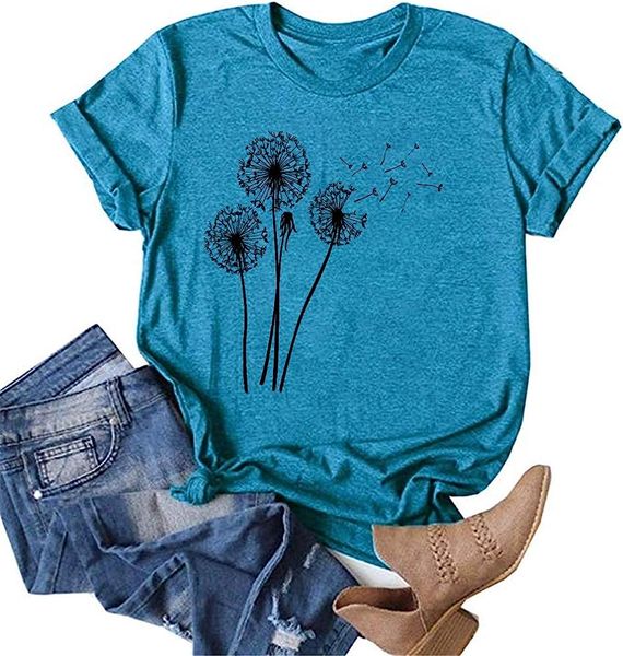 womens cute make a wish dandelion printed tee shirts summer cotton vintage graphic tees, White
womens cute make a wish dandelion printed tee shirts summer cotton vintage graphic tees, White