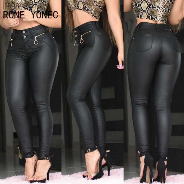 women chic solid casual pu leather zipper waist skinny pencil pants l230621, Black;white
women chic solid casual pu leather zipper waist skinny pencil pants l230621, Black;white