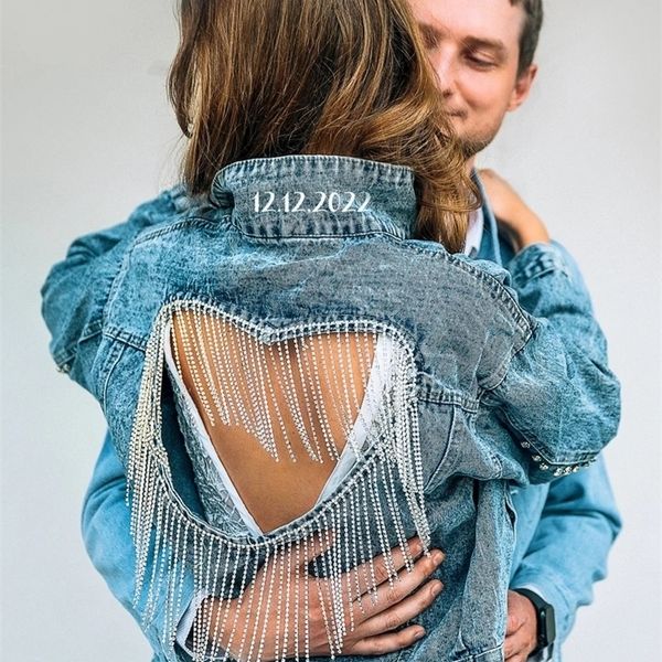 womens jackets customized bridal jacket with open heart back jjacket wedding jean denim custom bride date 230707, Black;brown
womens jackets customized bridal jacket with open heart back jjacket wedding jean denim custom bride date 230707, Black;brown