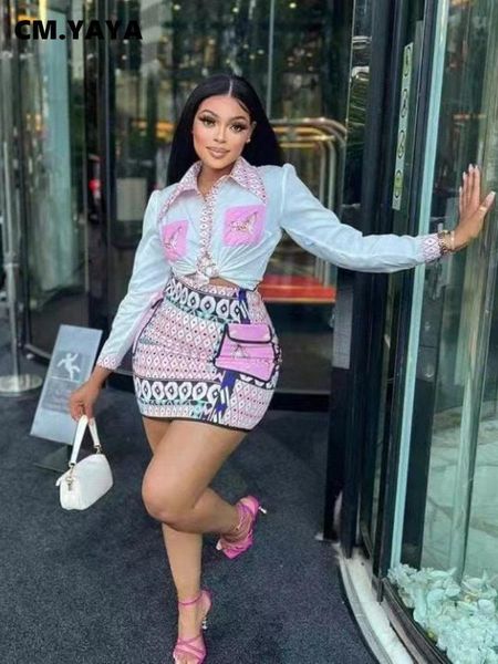 fur cm.yaya vintage 3d geometrial printed women long sleeve shirt and bodycon midi mini skirt suit street ins two 2 piece set outfit, Black
fur cm.yaya vintage 3d geometrial printed women long sleeve shirt and bodycon midi mini skirt suit street ins two 2 piece set outfit, Black