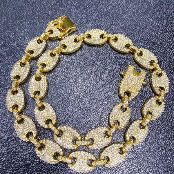 fashion coffee bean pig nose cuban necklace full of diamond crystal necklace men's and women's hip hop accessories 230628, Silver
fashion coffee bean pig nose cuban necklace full of diamond crystal necklace men's and women's hip hop accessories 230628, Silver