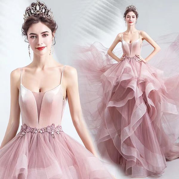african pink blush strap prom dresses 2023 v neck long train plus size 3d rose evening dress elegant formal party sequin multilayer gown bla, Black
african pink blush strap prom dresses 2023 v neck long train plus size 3d rose evening dress elegant formal party sequin multilayer gown bla, Black