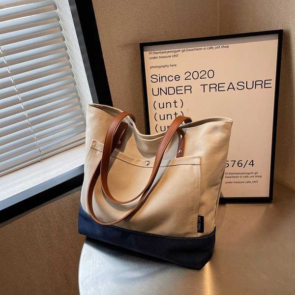 contrast color patchwork canvas bag for women's new high-end and niche shoulder bag for fashionable casual commuting tote bag
contrast color patchwork canvas bag for women's new high-end and niche shoulder bag for fashionable casual commuting tote bag