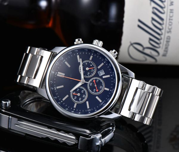 2022 luxury chronograph quartz three-eye dial multi-function running second fashion business sports calendar stainless steel and strap strap, Slivery;brown
2022 luxury chronograph quartz three-eye dial multi-function running second fashion business sports calendar stainless steel and strap strap, Slivery;brown