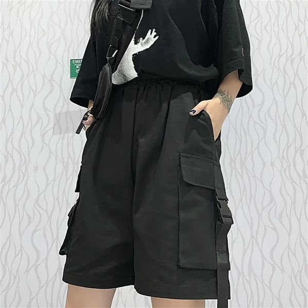 women's shorts xpqbb gothic black cargo short summer streetwear couple wide leg woman harajuku big pockets knee length pants 4xl 230707, White;black
women's shorts xpqbb gothic black cargo short summer streetwear couple wide leg woman harajuku big pockets knee length pants 4xl 230707, White;black