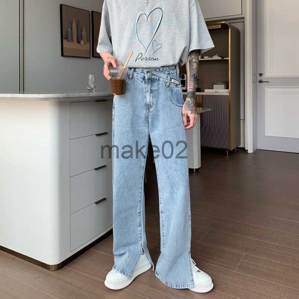 men's jeans fashion split jeans for men korean straight pants high street denim trousers baggy casual bottoms streetwear y2k male cloth, Blue
men's jeans fashion split jeans for men korean straight pants high street denim trousers baggy casual bottoms streetwear y2k male cloth, Blue
