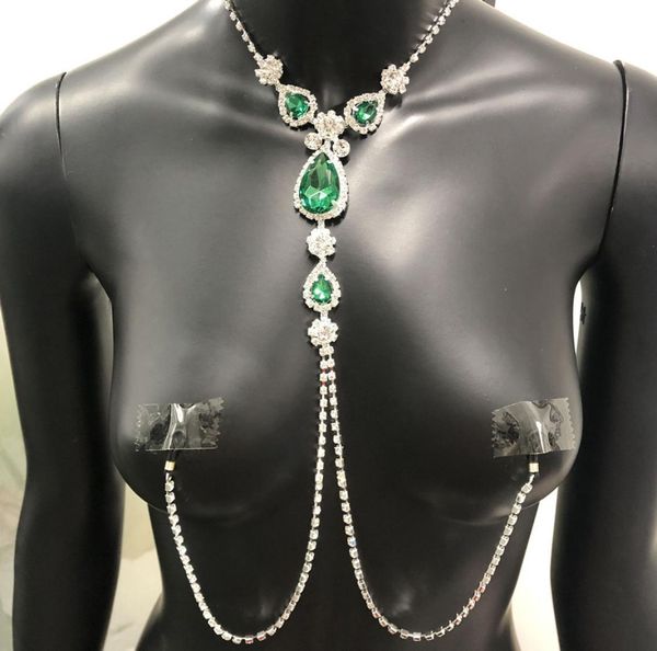 2020 luxury green rhinestone non piercing jewelry for women body nipple chain necklace9076920, Silver
2020 luxury green rhinestone non piercing jewelry for women body nipple chain necklace9076920, Silver