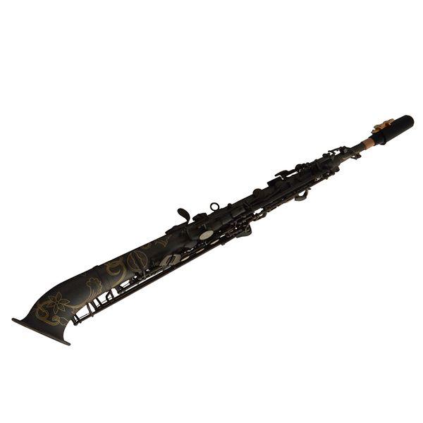 descending professional soprano bb matte black nickel split bent mouth saxophone sax
descending professional soprano bb matte black nickel split bent mouth saxophone sax