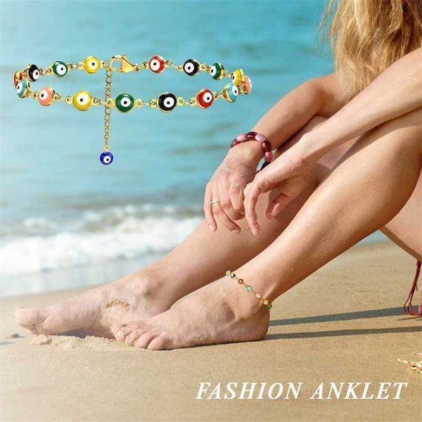 anklets bohemian eye anklet bracelet for women tiny turkish blue chain stainless steel hypoallergenic summer gift 230607, Red;blue
anklets bohemian eye anklet bracelet for women tiny turkish blue chain stainless steel hypoallergenic summer gift 230607, Red;blue