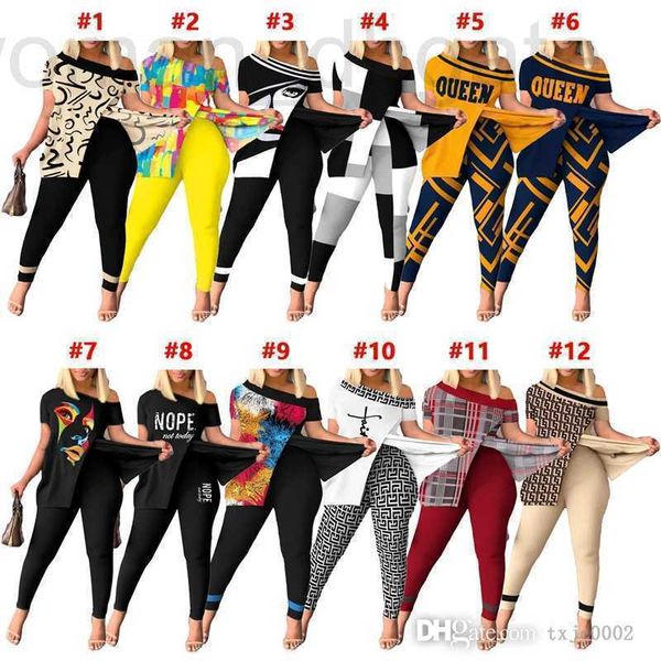 women's tracksuits designer designer women 2 piece pants set fashion pattern printed hem split short sleeve leggings suits casual cloth, Gray
women's tracksuits designer designer women 2 piece pants set fashion pattern printed hem split short sleeve leggings suits casual cloth, Gray
