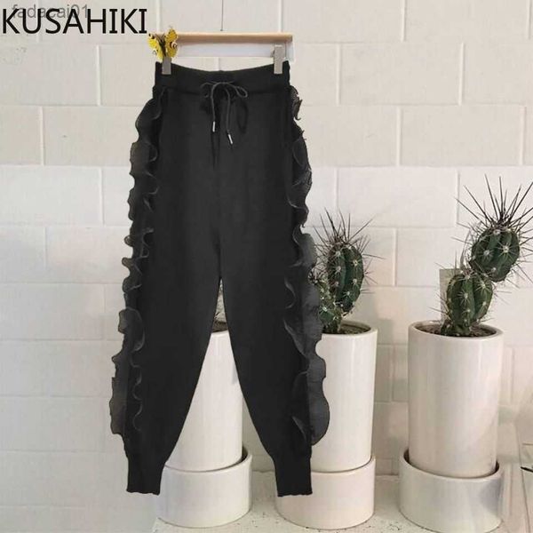 kusahiki 2023 new knitted harem pants korean ruffle patch long trousers causal lace up high waist sweater pant pantalones l230621, Black;white
kusahiki 2023 new knitted harem pants korean ruffle patch long trousers causal lace up high waist sweater pant pantalones l230621, Black;white