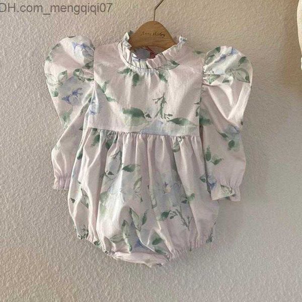 rompers spring 2023 new baby girls' long sleeve flower skin-tight garment cute flower print puff sleeve princess cotton bodysuit baby d, Blue
rompers spring 2023 new baby girls' long sleeve flower skin-tight garment cute flower print puff sleeve princess cotton bodysuit baby d, Blue