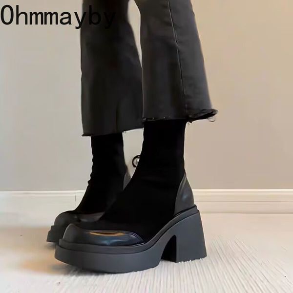 boots for women fashion slip on mid calf boots 2023 female square heel autumn winter girl's boots shoes, Black
boots for women fashion slip on mid calf boots 2023 female square heel autumn winter girl's boots shoes, Black