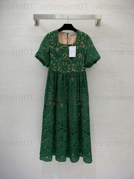 dress designer luxury dress womens clothing lace water-soluble flowers hollow fabric floating collar bow tie waist green short-sleeved party, Black;gray
dress designer luxury dress womens clothing lace water-soluble flowers hollow fabric floating collar bow tie waist green short-sleeved party, Black;gray