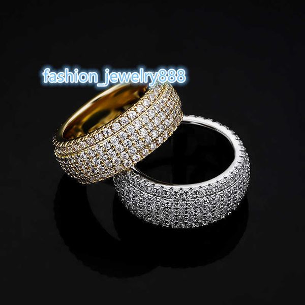 selling five rows of zircon encrypting hip hop men's and women's rings fashion simple trend jewelry, Silver
selling five rows of zircon encrypting hip hop men's and women's rings fashion simple trend jewelry, Silver