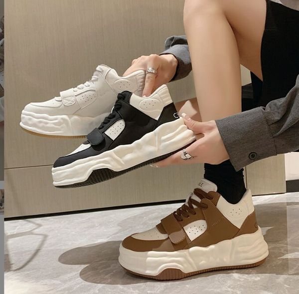 chunky sneakers women spring autumn thick bottom dad shoes woman fashion leather platform sneakers ladies boots, Black
chunky sneakers women spring autumn thick bottom dad shoes woman fashion leather platform sneakers ladies boots, Black