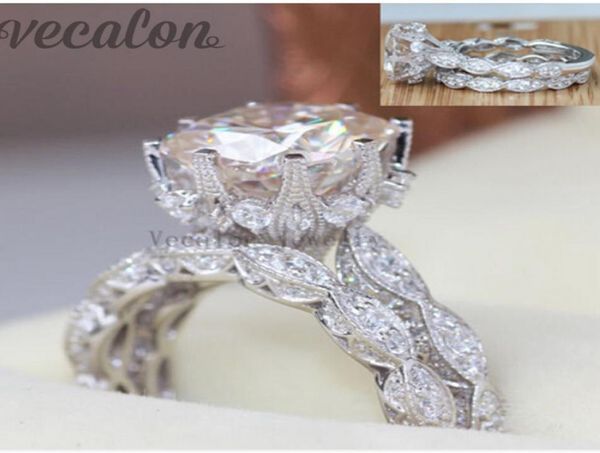 vecalon 2016 vintage engagement wedding band ring set for women 3ct simulated diamond cz 925 sterling silver female party ring4437830, Slivery;golden
vecalon 2016 vintage engagement wedding band ring set for women 3ct simulated diamond cz 925 sterling silver female party ring4437830, Slivery;golden