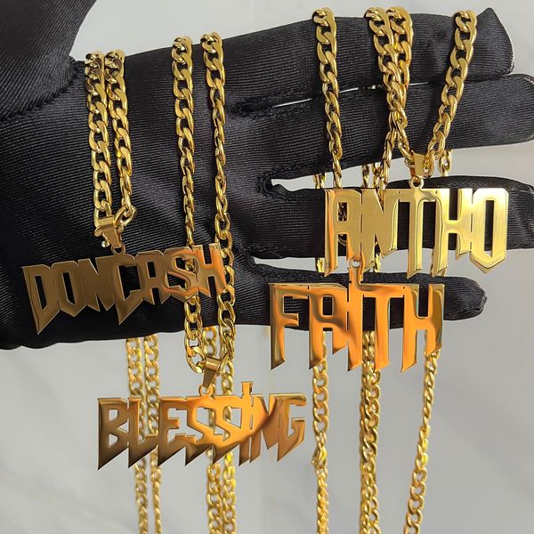 pendant necklaces custom 4mm7mm cuban chain necklace movable 18k gold big name stainless steel hip hop jewelry for men gifts 230707, Silver
pendant necklaces custom 4mm7mm cuban chain necklace movable 18k gold big name stainless steel hip hop jewelry for men gifts 230707, Silver