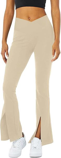 women's crossover high waisted bootcut yoga pants flutter leggings front split flare leg workout pants work pants dress pants, Black;white
women's crossover high waisted bootcut yoga pants flutter leggings front split flare leg workout pants work pants dress pants, Black;white