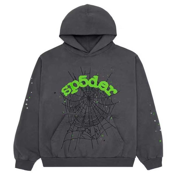spder wed hoodie pans grey men's and women's sweater pants set star style, Black