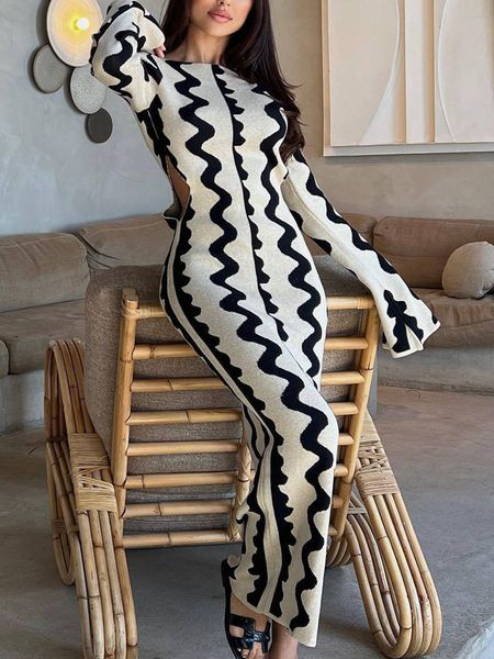 basic casual dresses knitted dress women stripe knit maxi dress fashion elegant party dress hollow out wave long dress lady slim bodycon dre, Black;gray
basic casual dresses knitted dress women stripe knit maxi dress fashion elegant party dress hollow out wave long dress lady slim bodycon dre, Black;gray