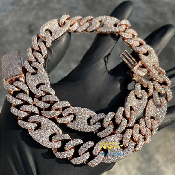 new arrival fine jewelry 15mm width hip hop iced out s925 gold plated custom vvs moissanite cuban link, Silver
new arrival fine jewelry 15mm width hip hop iced out s925 gold plated custom vvs moissanite cuban link, Silver
