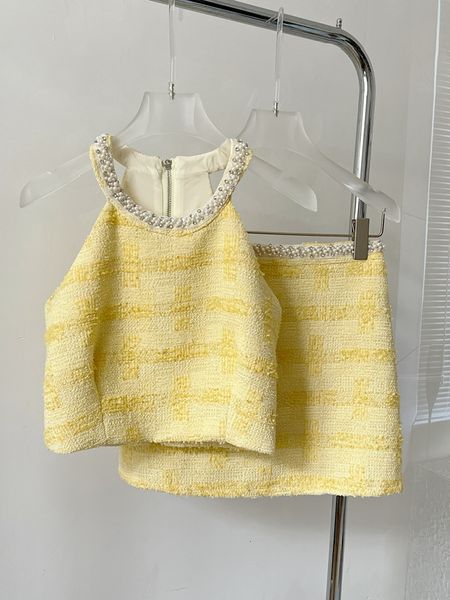two piece dress korea small fragrance summer tweed 2 outfits suit short cropped a line high waist mini skirt mujer set 230707, White
two piece dress korea small fragrance summer tweed 2 outfits suit short cropped a line high waist mini skirt mujer set 230707, White
