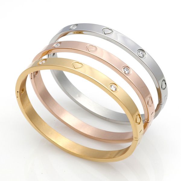 chain design love heart bracelets bangles luxury brand stainless steel screw nail crystal jewelry bracelet for women pulseiras 230710, Black
chain design love heart bracelets bangles luxury brand stainless steel screw nail crystal jewelry bracelet for women pulseiras 230710, Black