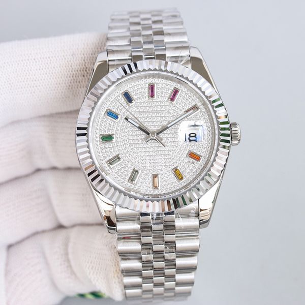 diamond mens automatic watch 41mm mechanical watches waterproof fashion business wristwatch montre de luxes, Slivery;brown
diamond mens automatic watch 41mm mechanical watches waterproof fashion business wristwatch montre de luxes, Slivery;brown