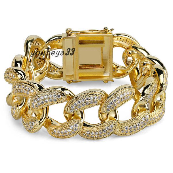 18k gold white zircon mens hip hop big cuban chain bracelet 28mm 8.5inch miami rock rapper jewelry copper wristband chains for boys gifts, Black
18k gold white zircon mens hip hop big cuban chain bracelet 28mm 8.5inch miami rock rapper jewelry copper wristband chains for boys gifts, Black