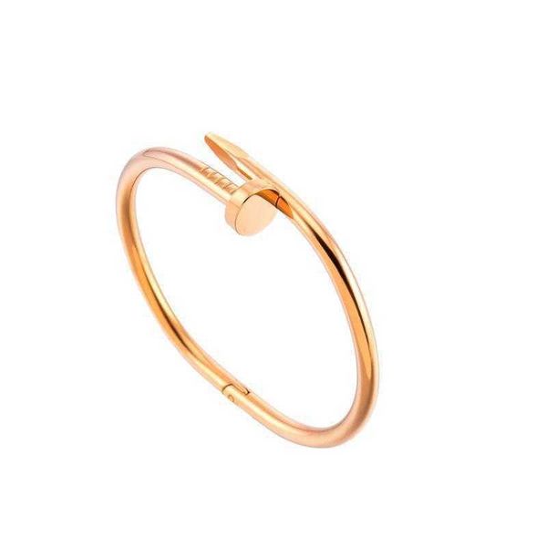 high version selling minimalist personality trend men and women's fashion nail bracelet crossing 18k gold light luxury opening couple j, Black
high version selling minimalist personality trend men and women's fashion nail bracelet crossing 18k gold light luxury opening couple j, Black