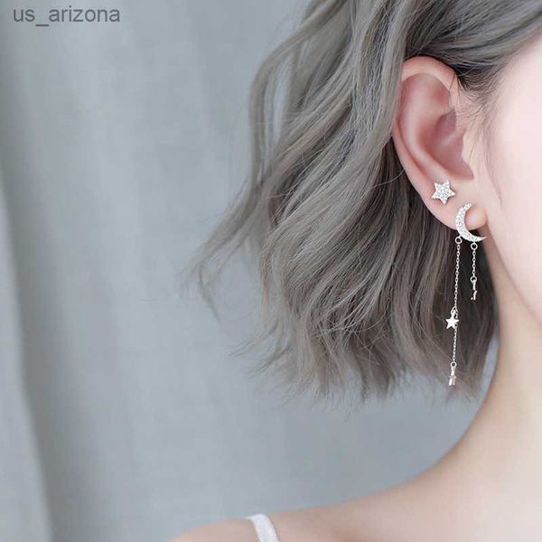 new 925 sterling silver asymmetrical star moon earrings charming geometric shapes earrings women's fine jewelry l230620, Golden;silver
new 925 sterling silver asymmetrical star moon earrings charming geometric shapes earrings women's fine jewelry l230620, Golden;silver