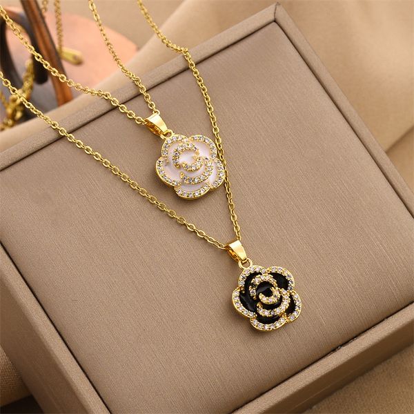 pendant necklaces flower luxury necklace designers jewelry diamonds necklace women titanium steel gold-plated, Silver
pendant necklaces flower luxury necklace designers jewelry diamonds necklace women titanium steel gold-plated, Silver