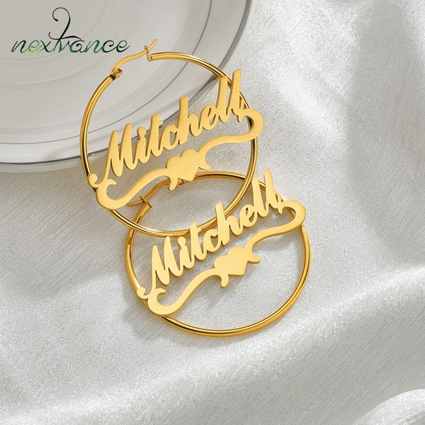 hoop huggie nextvance earrings trend personalised stainless steel custom name hoop earring nameplate handmade for women jewelry gift 230710, Golden;silver
hoop huggie nextvance earrings trend personalised stainless steel custom name hoop earring nameplate handmade for women jewelry gift 230710, Golden;silver