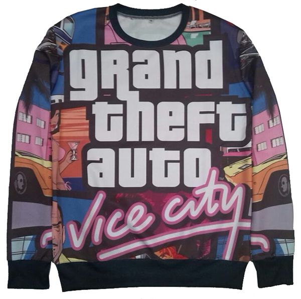 new arrival gta vice city letter splicing women men funny sweatshirt women long sleeve pullover 3d outwear hip-hop casual shirt for youth t, Black
new arrival gta vice city letter splicing women men funny sweatshirt women long sleeve pullover 3d outwear hip-hop casual shirt for youth t, Black