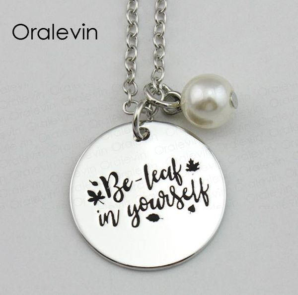 beleaf in yourself inspirational hand stamped engraved accessories custom charm pendant necklace gift jewelry18inch10pcslot 3166894, Silver
beleaf in yourself inspirational hand stamped engraved accessories custom charm pendant necklace gift jewelry18inch10pcslot 3166894, Silver