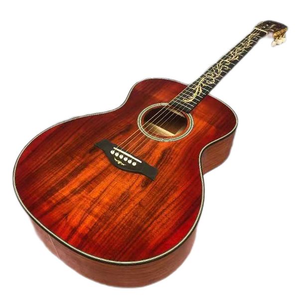 2023 40 "full koa wood rounded corner life tree flower inlaid black finger acoustic guitar
2023 40 "full koa wood rounded corner life tree flower inlaid black finger acoustic guitar
