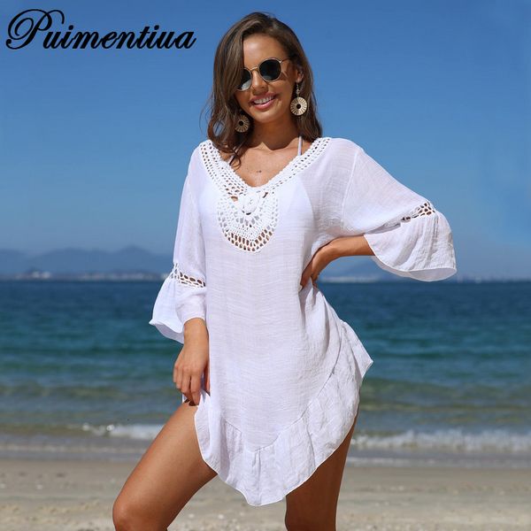 women's swimwear women hollow loose large size bikini beach blouse v-neck perspective bikini blouse beach skirt dress beach wear 230710, White;black
women's swimwear women hollow loose large size bikini beach blouse v-neck perspective bikini blouse beach skirt dress beach wear 230710, White;black