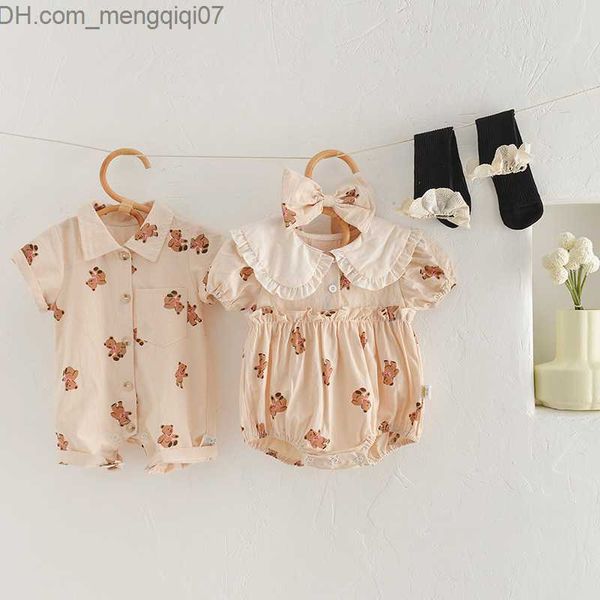 rompers milancel 2022 summer baby skin-tight garment toddler bear one piece brother sisters clothing z230711, Blue
rompers milancel 2022 summer baby skin-tight garment toddler bear one piece brother sisters clothing z230711, Blue