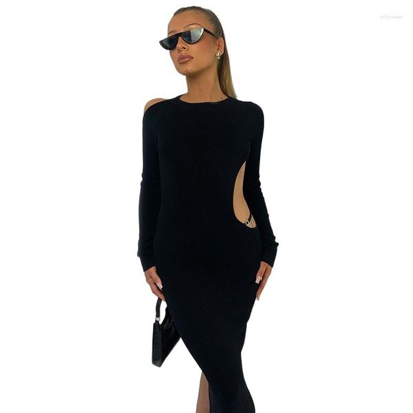 casual dresses european and american women's summer long sleeved open back strap dress, Black;gray
casual dresses european and american women's summer long sleeved open back strap dress, Black;gray
