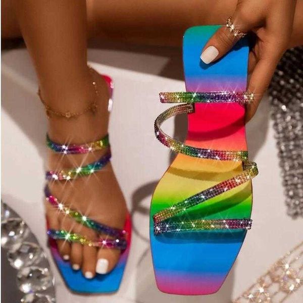 sandals summer explosion models rhinestone rainbow women sandals beautiful female slippers outdoor beach shoes fashion flat 230417, Black
sandals summer explosion models rhinestone rainbow women sandals beautiful female slippers outdoor beach shoes fashion flat 230417, Black
